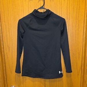 Under Armour Black Long-Sleeve Mock Neck Performance Top